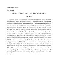 Merancang dan mengatur strategi untuk menarik pedagang luar. Abstrak Faktor Kejatuhan Melaka