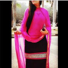 Black And Pink Patiala Suit Punjabi Boutique Suit Black And Pink Punjabi Fashion Punjabi Outfits Indian Fashion