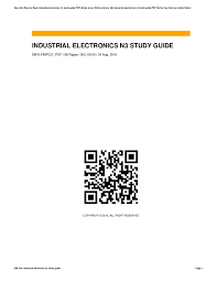Industrial Electronics N3 Study Guide