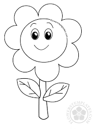 Coloring pages smiley coloring sheet full size of book world. Happy Face Flower Coloring Pages For Kids Flowers Templates Coloring Home