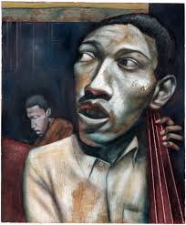 Butch Warren W/ Sonny Clark Portrait Archival Art Print by Scott Laumann