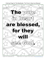 Pure In Heart Beatitudes Coloring Page On Sunday School Zone Sunday School Coloring Sheets Heart Coloring Pages Beatitudes