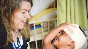 Twins learning to do things independently