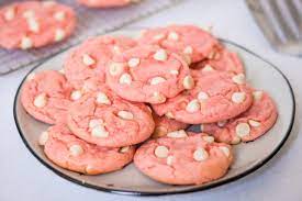 Perfect for christmas, these cookies are a my chocolate pecan cookie with hershey kiss consist of a fudgy chocolate cookie that's rolled in chopped pecans. Strawberry Cake Mix Cookies Easy 4 Ingredient Recipe