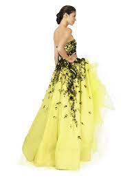 Try Out An Elegant Black And Yellow Look With This Gorgeous Design Harry Potter Wedding Dress Harry Potter Bridesmaids Dresses Hufflepuff Dress