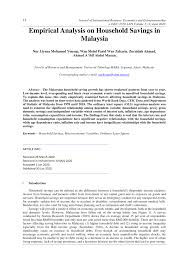 National average money market accounts are yielding a pitiful 0.1%. Pdf Empirical Analysis On Household Savings In Malaysia