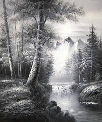 Black And White Oil Painting Ideas Wow Check This Stunning Black And White Landscapes Blackandwhitelandscapes Black And White Landscape Landscape Paintings Landscape Drawings