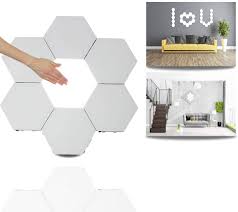 Add light to a room in a fun and interactive way with rgb color modular hexagon touch lights. Hexagon Led Lights Smart Led Wall Light Panels Touch Control Hexagonal Modular Light Diy Geometry Splicing Hex Light Hallway Night Light For Home Office Hotel Bar Gaming Setup Festive Gift 6 Pack