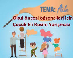 Okul Oncesi Ogrencileri Icin Cocuk Eli Resim Yarismasi Aile Okul Resim Okul Oncesi
