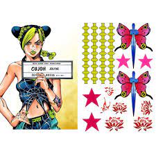 Anime JoJo's Bizarre Adventure Jolyne Kujo Tattoo Cosplay Waterproof  Transfer Temporary Tattoo Sticker Butterfly Star Halloween - AliExpress