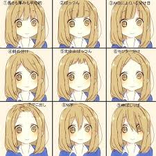 前髪は全部で9パターン 使い分けて簡単イメチェンしちゃお mery メリー イラスト アニメの毛 髪型のスケッチ