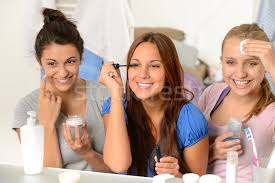 The milkman (come in a minute.) the party leaders (speak) on tv and the local candidates (address) meetings in the constituencies. Three Teenager Girls Getting Ready In Bathroom Stock Photo C Candyboxphoto 4106945 Stockfresh