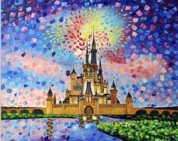 Cinderella S Castle Walt Disney World Magical Mosaic Etsy In 2021 Disney Paintings Oil Painting Nature Disney Art