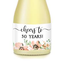 Here's some good ideas about 30th birthday present ! Amazon Com Woman S 30th Birthday Party Gift Ideas Wife Girlfriend Sister Female Coworker Mini Wine Bottle Labels Cheers To 30 Years Mini Champagne Decal Decorations Set Of 20 Stickers 3 5 X 1 75 Handmade
