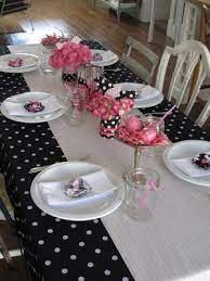 Little Inspirations Black White And Pink Party Baby Shower Decorations Twin Girls Baby Shower Girl Shower