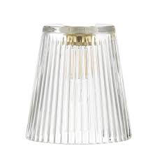 Some ceiling light fixture covers use a set of three screws to hold them in place, while others are held in place with clips. Accessory Clear Ribbed Glass Shade Lighting Company Uk