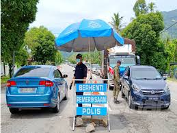 Hari ini, jumat, 19 maret 2021. Kelantan Tetap Laksana Sekatan Jalan Raya