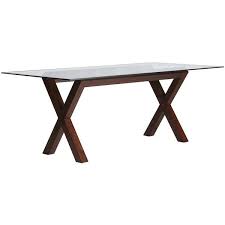 Pier 1 Imports Bennett Mahogany Brown Dining Table Base 200 Liked On Polyvore Featuring Home Dining Table Bases Glass Top Dining Table Glass Dining Table