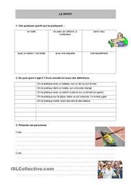 Le Sport Sport Fle Cours De Francais