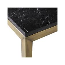 Parsons Black Marble Top Brass Base Dining Tables Crate And Barrel Black Marble Coffee Table Large Square Coffee Table Black Marble