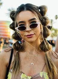 Double Braids Futuristic Highlighter Ruled Coachella Refinery29 Coachella Hair Festival Hair Beauty Trends