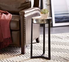 Cori Glass Accent Side Table Pottery Barn Glass Accent Tables Living Room Accent Tables Accent Table