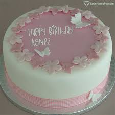 Name Maker Birthday Cake For Sister With Name Edit Agnez Name Picture Edit Birthday Cake For Sister Free In 2020 Online Birthday Cake Birthday Cake Maker Beautiful Birthday Cakes