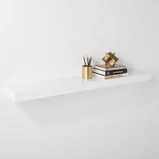 Gloss white wooden floating shelf. Calvin Hi Gloss White Floating Shelves