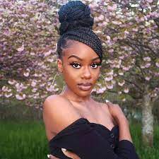 Loving This Romantic Box Braid Updo By A Dai Sha Such A Beautiful And Versatile Styl Braided Hairstyles Updo Braids For Black Hair Black Hair Updo Hairstyles