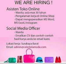 Bank teller deskripsi pekerjaan dan maklumat gaji. Lowongan Asisten Toko Online Dan Social Media Officer Gibran Waluyo 4 Jun 2020 Loker Atmago Warga Bantu Warga