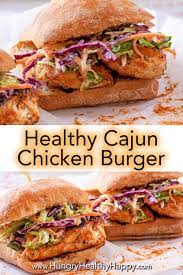 If You Are Looking For A Lean Burger This Bbq Season Then Chicken Burgers Are The Way To Go Healthy Burger Recipes Cajun Chicken Burger Chicken Burgers Recipe