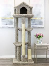 Standing an impressive 62 high and 32 wide, the deluxe cat tree is striking in light or d. New Cat Condos 66 Solid Wood Cat Tree Reviews Wayfair