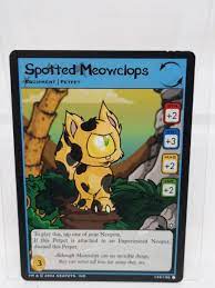 Spotted Meowclops 148150 Hannah And The Ice Caves Neopets 2004 Common |  eBay
