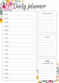 Printable Daily Planner Template Awesome Daily Planner Templates Printable Download Fr Daily Planner Printables Free Daily Planner Pages Daily Planner Template