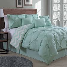 I debated for some time whether it would be a mint comforter or a grey and white one. Ella 7 Piece Reversible Comoforter Set Walmart Com Mint Green Bedroom Mint Bedroom Mint Green Rooms