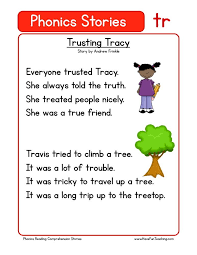 Teachers in the classroom and at home are sure to find our materials very useful. Reading Comprehension Worksheet Trusting Tracy Phonics Reading Passages Phonics Words First Grade Reading Comprehension