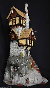 Des Maisons Moyenageuses Fantastiques En Lego Lego Maison Lego Idees Lego