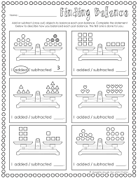 Balancing Equations Students Change The Right Side Of Each Scale To Make It Balanced Balancing Equations Letter Worksheets For Preschool 2nd Grade Worksheets