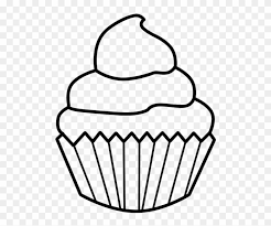 Chocolate cupcake on white stand and purple background. Cupcake Clipart Label Cupcake Outline Clipart Png Download 684351 Pikpng