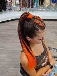 Orange Top Braids Rave Hair Festival Hair Punk Hair