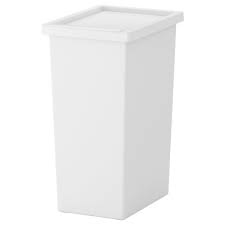 Filur Bin With Lid White Ikea Kitchen Trash Cans Ikea Recycling Bins