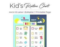 Routine Chart Etsy
