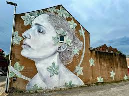 I came to Carlisle to find street art and explore the city. And this  artwork by Anglo/Portuguese artist Jacqueline De Montaigne, was the one I  particularly wanted to find. I have seen