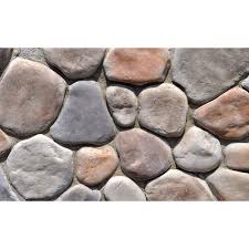 The random pieces of tile shaped like natural smooth river rock is at home in your kitchen or bathroom and will surely become a centerpiece of your home, restaurant or commercial space. M Rock Clearwater River 48 Sq Ft Gray Manufactured Stone Veneer Lowes Com Stone Veneer Manufactured Stone Veneer Manufactured Stone