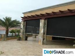 Giantex outdoor roller shade blinds, porch roll up shade light filtering block 95% sun rays, patio roller shade blinds great for deck porch balcony backyard (6' w x 6' l, beige) 4.0 out of 5 stars 176 Patio Drop Shades Exterior Motorized Retractable Shades