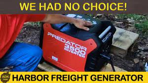 Harbor Freight Predator 3500 Watt Inverter Generator We Had No Choice Youtube Inverter Generator Generation Life