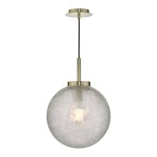 Shop hunter to find the right glass shade style and fit to refine the look of your new fan. Ceiling Pendant Satin Brass And Clear Frosted Ice Glass Globe Shade