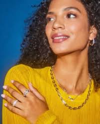 New Kendra Scott Haven Heart Set of 3 Stacking Rings Size 8 Rhodium