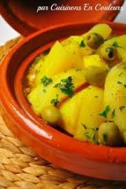 Tajine De Veau Aux Pommes De Terre Et Aux Olives Vertes Cuisinons En Couleurs Tajine De Veau Cuisine Marocaine Tajine