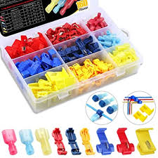 Tap splices instantly secure connections without stripping the wires. Buy Fixitok 160pcs T Tap Quick Splice Connector Kit 60set T Tap Wire Connectors Self Stripping With Insulated Male Quick Disconnect Terminals 40pcs Quick Splice Electrical Connector Online In Indonesia B08cdt6qc5